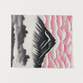 berglandschap in de Japanse kunst Wandkleed (Voorkant (horizontaal))
