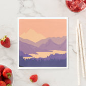 Berglandschap in de ochtend servet (Insitu)