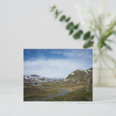 Berglandschap in het briefkaart Noorwegen (Staand voorkant)