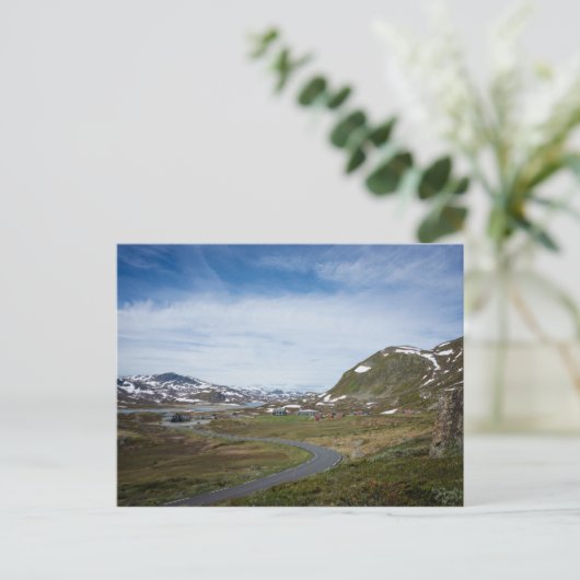Berglandschap in het briefkaart Noorwegen (Staand voorkant)