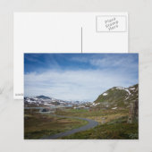 Berglandschap in het briefkaart Noorwegen (Voorkant / Achterkant)
