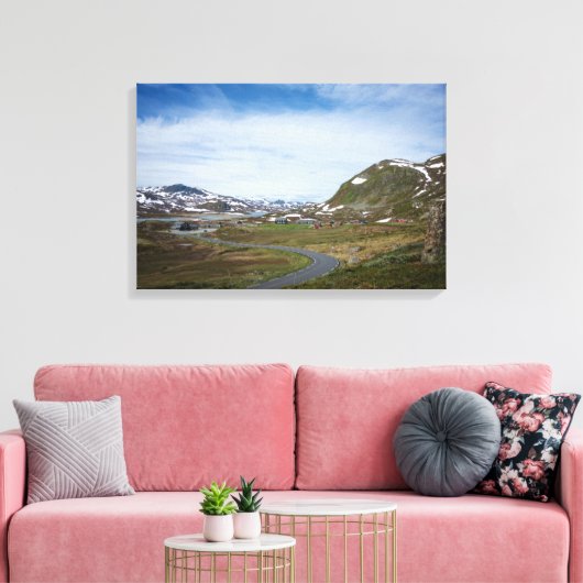 Berglandschap in Noorwegen canvas print (Insitu (Woonkamer))