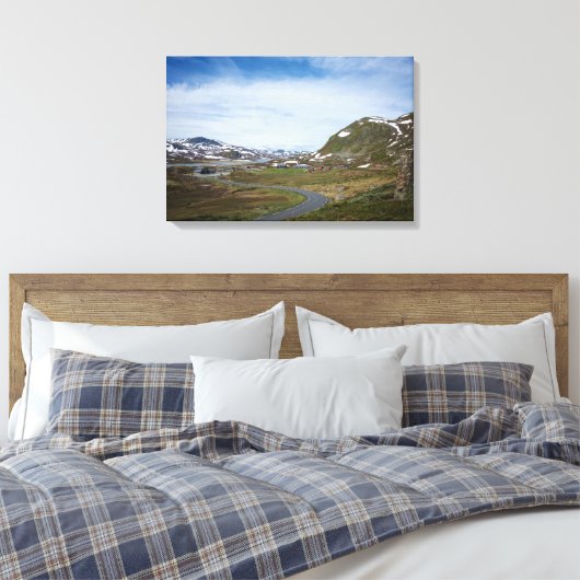 Berglandschap in Noorwegen canvas print (Insitu (Slaapkamer))
