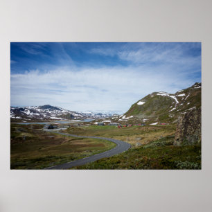 Berglandschap in Noorwegen poster