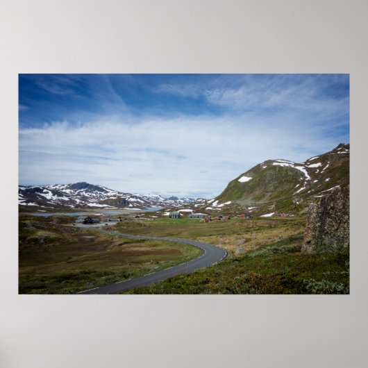 Berglandschap in Noorwegen poster (Voorkant)