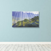 Berglandschap in Zwitserland (Serebriakova) Canvas Afdruk (Insitu (Houten vloer))