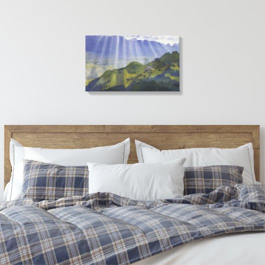 Berglandschap in Zwitserland (Serebriakova) Canvas Afdruk (Insitu (Slaapkamer))