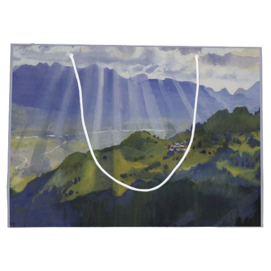 Berglandschap in Zwitserland (Serebriakova) Groot Cadeauzakje (Achterkant)