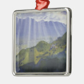 Berglandschap in Zwitserland (Serebriakova) Metalen Ornament (Links)