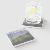 Berglandschap in Zwitserland (Serebriakova) Stenen Onderzetter (Zijkant)