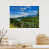 Berglandschap Inspirerend Poster (Keuken)