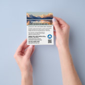 Berglandschap, klimloop en klimloopbrug flyer (Hand)