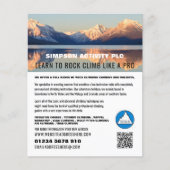 Berglandschap, klimloop en klimloopbrug flyer (Voorkant)