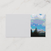 Berglandschap kunst visitekaartje sjabloon (Achterkant)