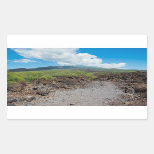 berglandschap langs hoapili - spoor rechthoekige sticker