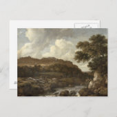 Berglandschap met een torent briefkaart (Voorkant / Achterkant)