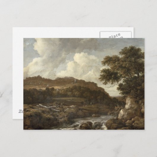 Berglandschap met een torent briefkaart (Voorkant / Achterkant)