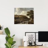 Berglandschap met een torent poster (Thuiskantoor)