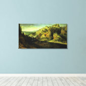 Berglandschap met een verrassingsaanval, c.1585 canvas afdruk (Insitu (Houten vloer))