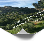 Berglandschap met inspirerende quote poster (Hoek)
