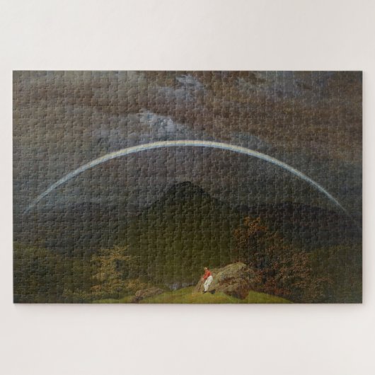 Berglandschap met regenboog van Friedrich Legpuzzel (Horizontaal)