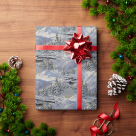 berglandschap met sneeuw cadeaupapier