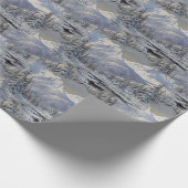  berglandschap met sneeuw cadeaupapier (Hoek)