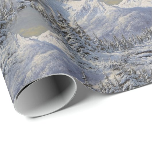  berglandschap met sneeuw cadeaupapier (Rol Hoek)