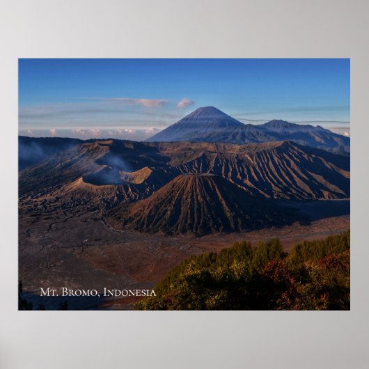 Berglandschap Mount Bromo Indonesia Reizen Poster (Voorkant)