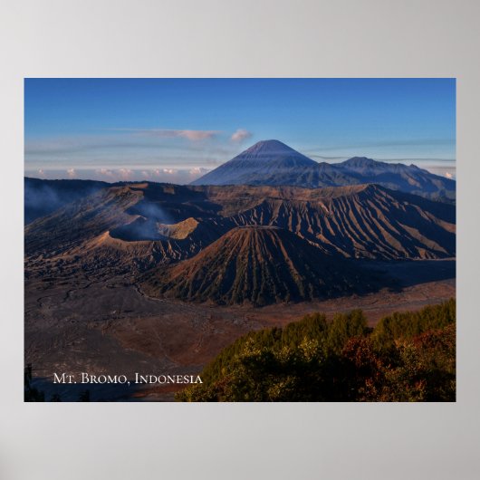 Berglandschap Mount Bromo Indonesië Reizen Poster (Voorkant)