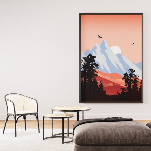 Berglandschap Muurkunst Canvas Afdruk