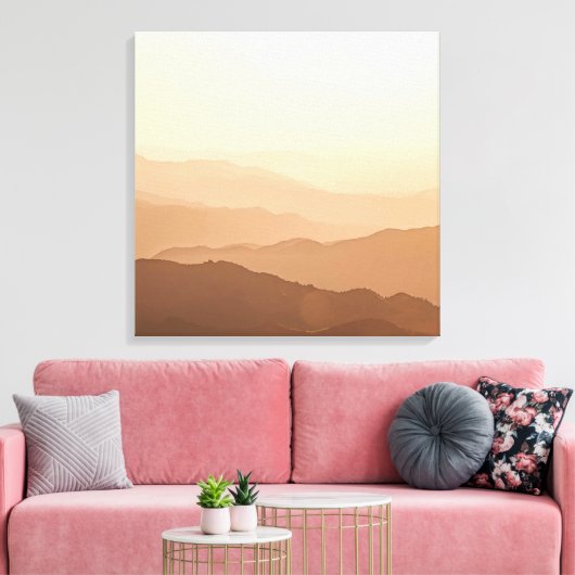 Berglandschap Muurkunst – Serene Natuur Canvas Afdruk (Insitu (Woonkamer))