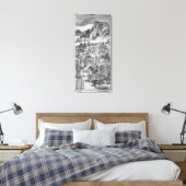 Berglandschap, na Huang Gongwang 1671 Canvas Afdruk (Insitu (Slaapkamer))