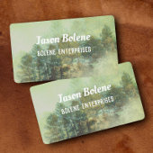 Berglandschap natuur Foto Kunst Pijnbomen Mist Visitekaartje