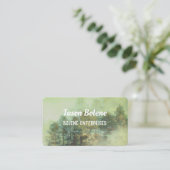 Berglandschap natuur Foto Kunst Pijnbomen Mist Visitekaartje (Staand voorkant)