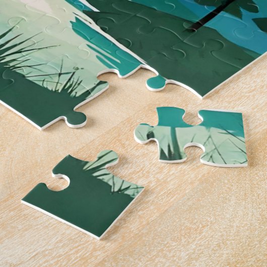 Berglandschap Natuur River Scenery Afbeelding Legpuzzel (Zijkant)