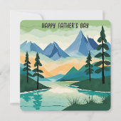 Berglandschap Natuur Vaderdag Feestdagenkaart (Voorkant)