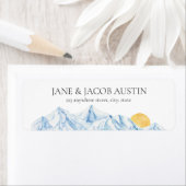 Berglandschap Natuur winterlandschap retouradres Etiket (Insitu)