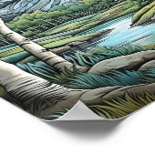 Berglandschap Neutral Wall Art Poster (Hoek)