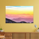 Berglandschap op zonsondergang canvas afdruk (Insitu (Woonkamer))