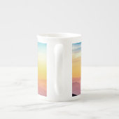 Berglandschap op zonsondergang porselein kop (Achterkant)