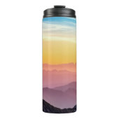 Berglandschap op zonsondergang thermosbeker (Voorkant)