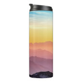 Berglandschap op zonsondergang thermosbeker (Geroteerd rechts)