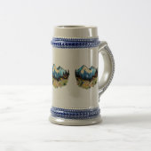 Berglandschap pixelkunst bierpul (Voorkant rechts)