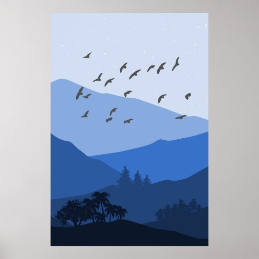 Berglandschap Poster (Voorkant)