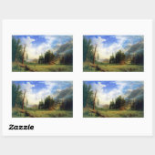 Berglandschap Rechthoekige Sticker (Vel)