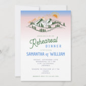 Berglandschap Rustiek groen repetitie diner Kaart (Voorkant)