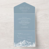 Berglandschap schets all in one uitnodiging (Binnen)