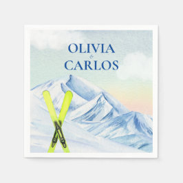 Berglandschap Ski Resort Weddenschap Servet