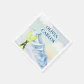 Berglandschap Ski Resort Weddenschap Servet (Hoek)